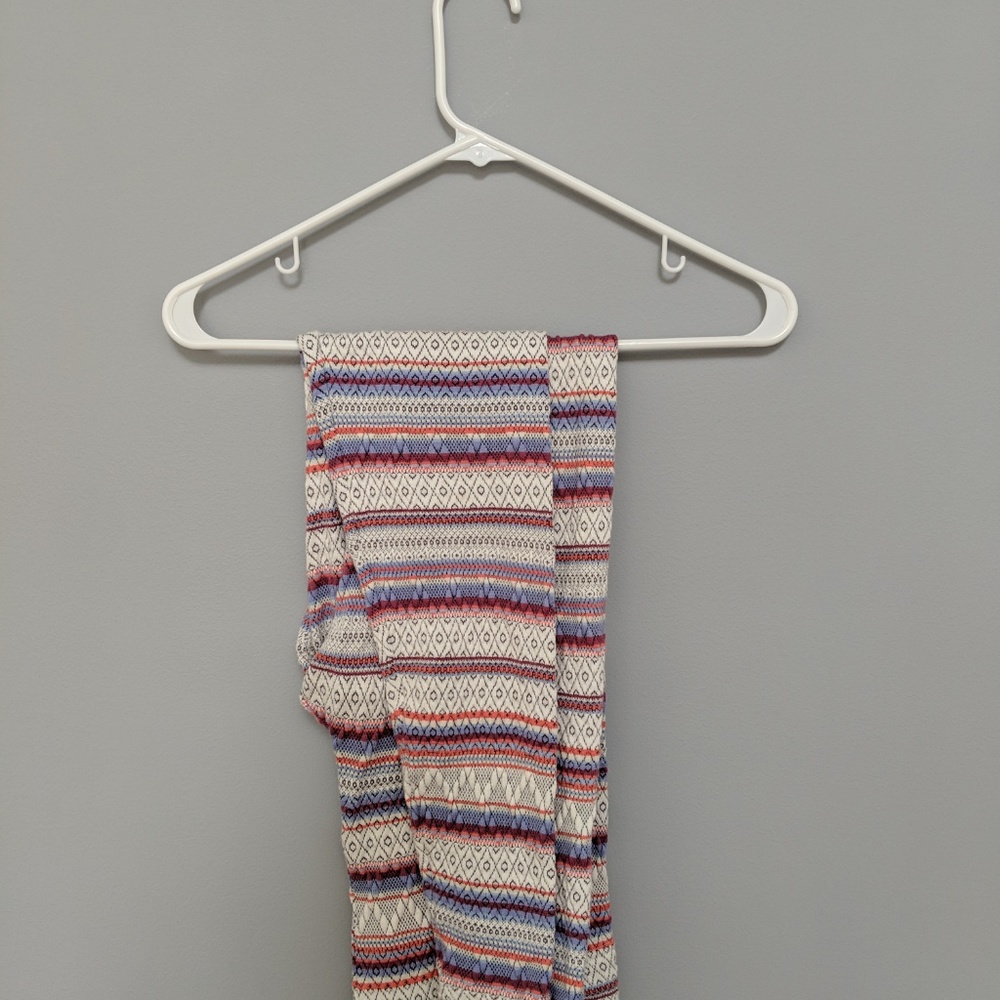 Free People Fair Isle Pink Sweater Leggings
